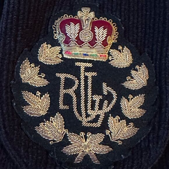 Vintage 90s Ralph Lauren, Med petite double breasted, sweater blazer cardigan - Picture 3 of 9